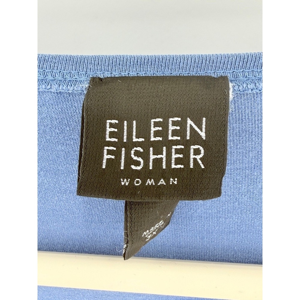 Eileen Fisher Woman Baby Blue Top New Pastel Scoop Neck Long Sleeve Jersey 3X - Picture 2 of 7